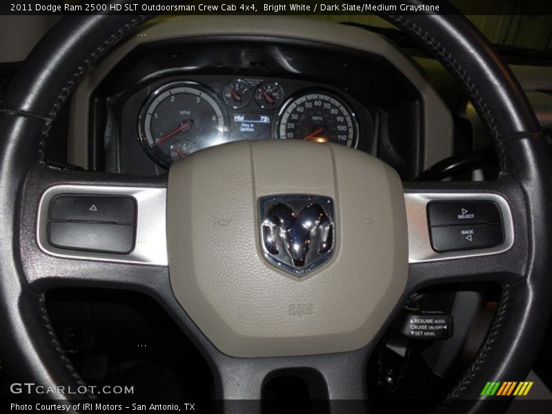 Bright White / Dark Slate/Medium Graystone 2011 Dodge Ram 2500 HD SLT Outdoorsman Crew Cab 4x4