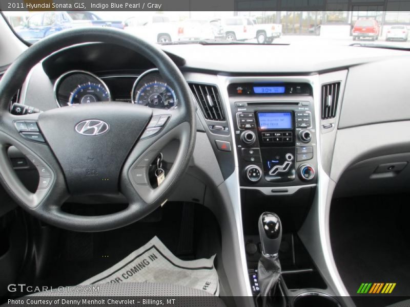 Indigo Blue Pearl / Gray 2011 Hyundai Sonata GLS