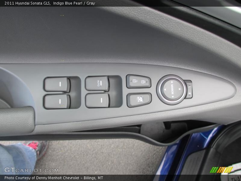 Indigo Blue Pearl / Gray 2011 Hyundai Sonata GLS