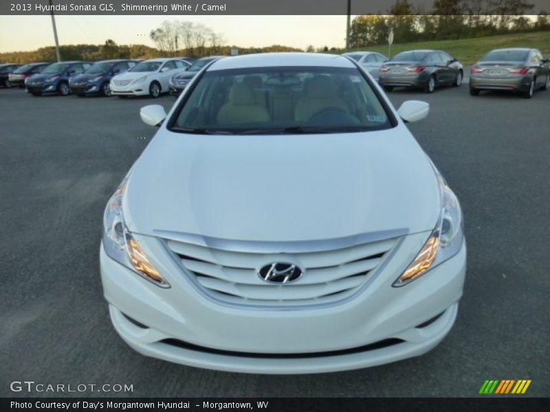 Shimmering White / Camel 2013 Hyundai Sonata GLS