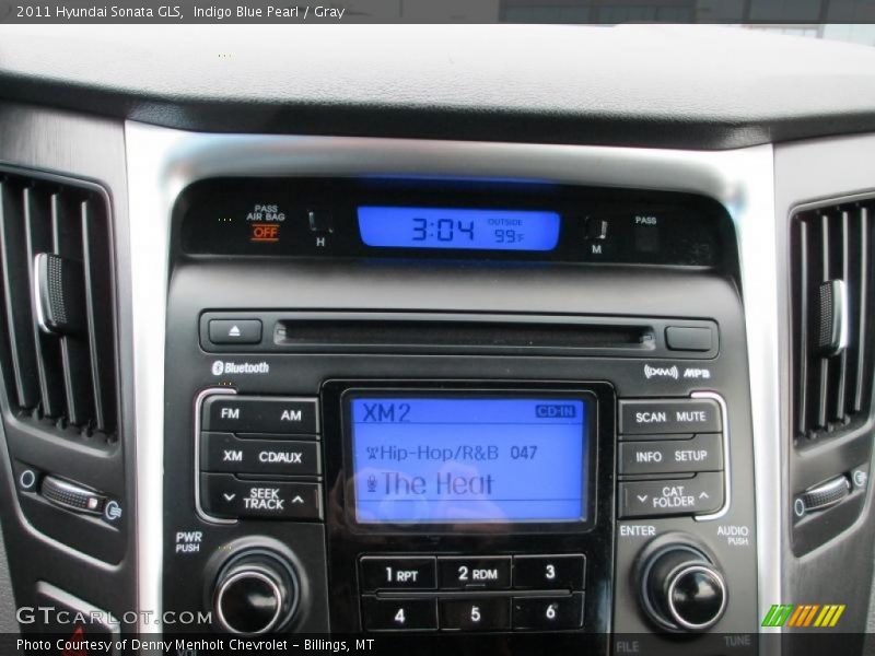 Indigo Blue Pearl / Gray 2011 Hyundai Sonata GLS
