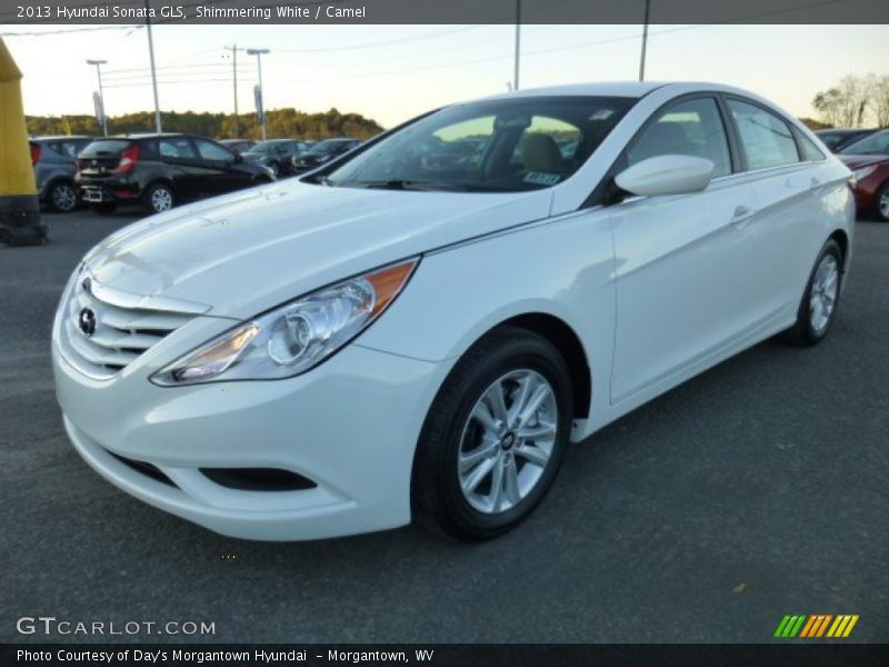 Shimmering White / Camel 2013 Hyundai Sonata GLS