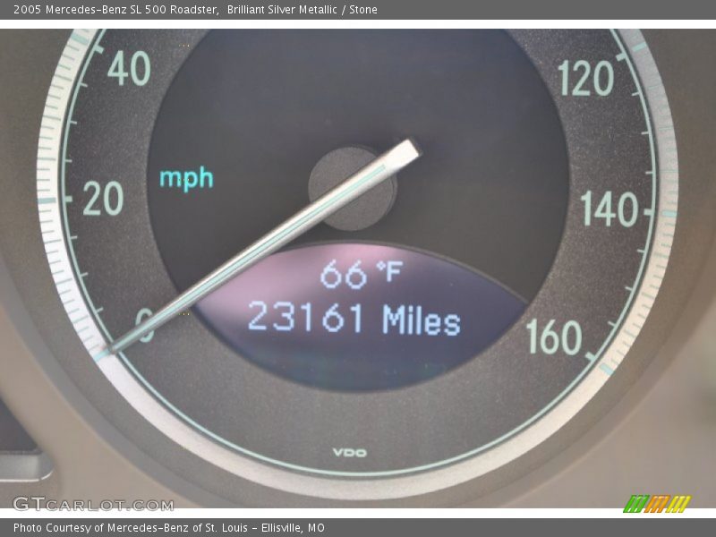 Brilliant Silver Metallic / Stone 2005 Mercedes-Benz SL 500 Roadster