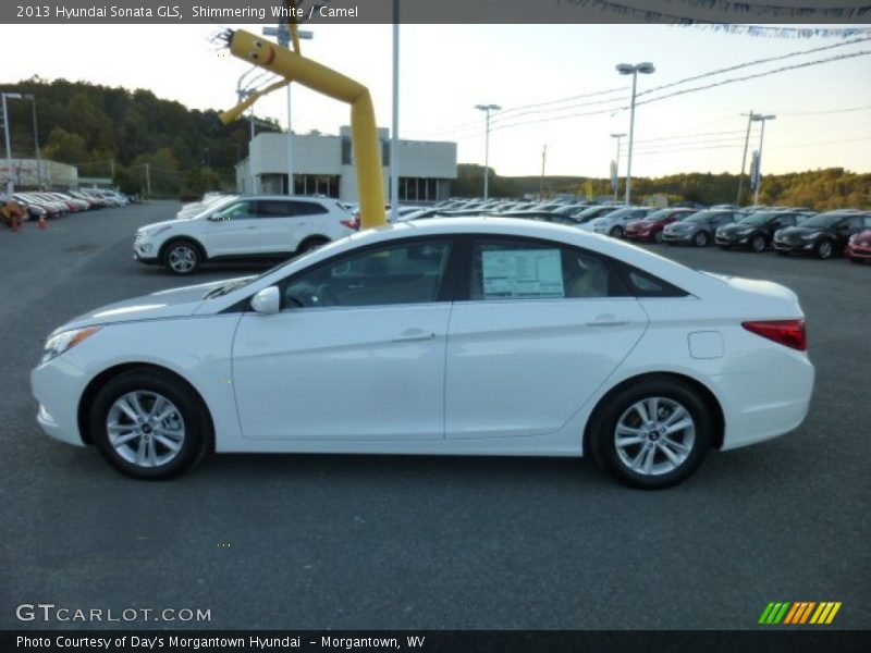Shimmering White / Camel 2013 Hyundai Sonata GLS