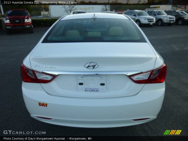 Shimmering White / Camel 2013 Hyundai Sonata GLS