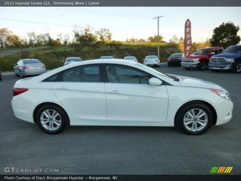 Shimmering White / Camel 2013 Hyundai Sonata GLS