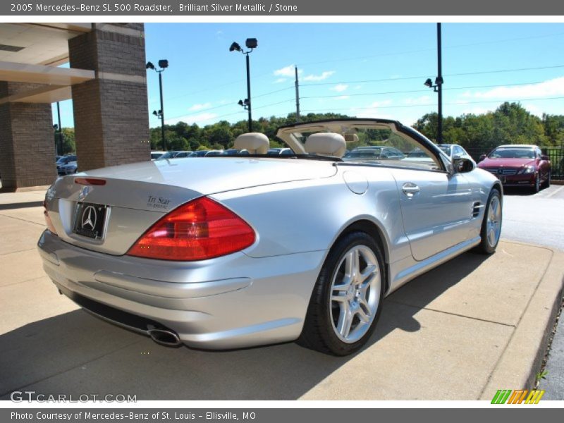 Brilliant Silver Metallic / Stone 2005 Mercedes-Benz SL 500 Roadster