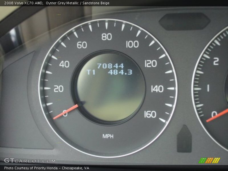 Oyster Grey Metallic / Sandstone Beige 2008 Volvo XC70 AWD