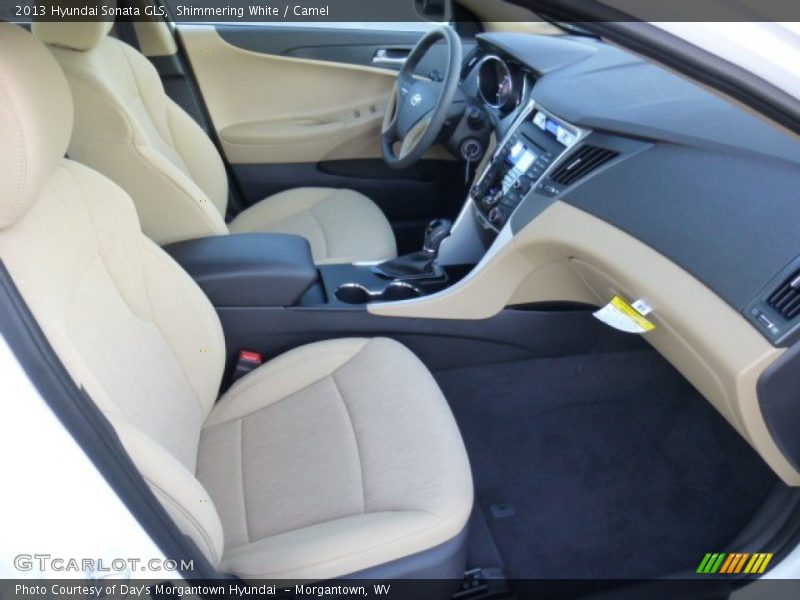 Shimmering White / Camel 2013 Hyundai Sonata GLS