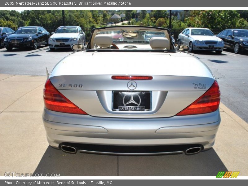 Brilliant Silver Metallic / Stone 2005 Mercedes-Benz SL 500 Roadster