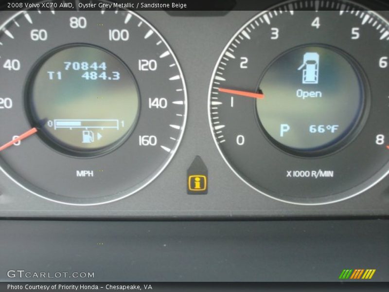Oyster Grey Metallic / Sandstone Beige 2008 Volvo XC70 AWD