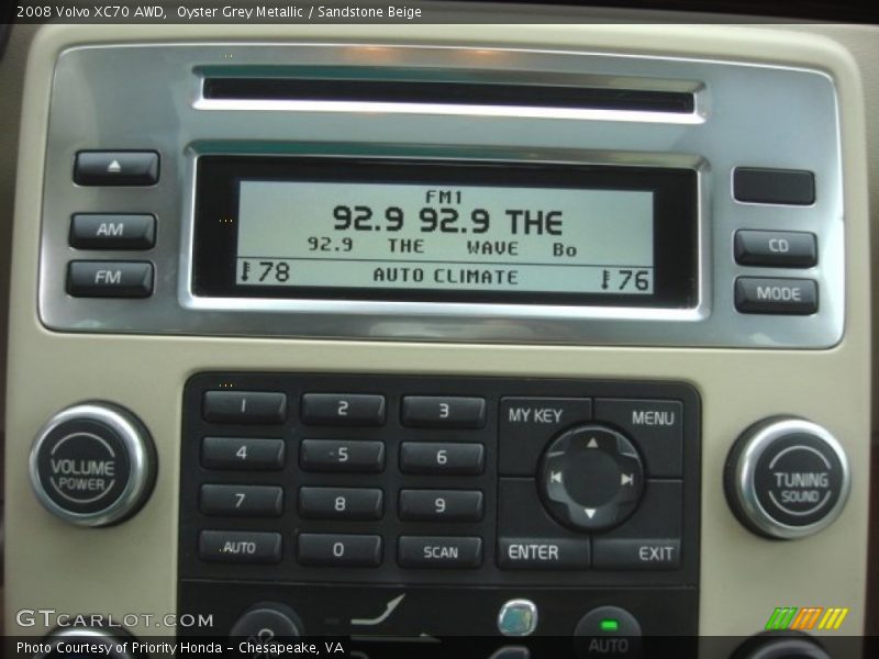 Oyster Grey Metallic / Sandstone Beige 2008 Volvo XC70 AWD