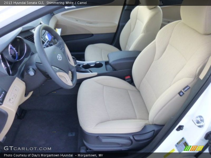 Shimmering White / Camel 2013 Hyundai Sonata GLS