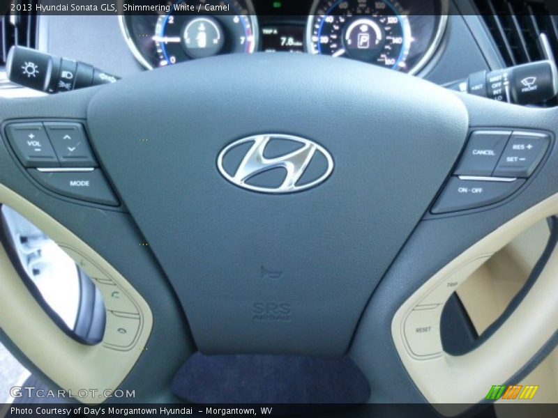 Shimmering White / Camel 2013 Hyundai Sonata GLS