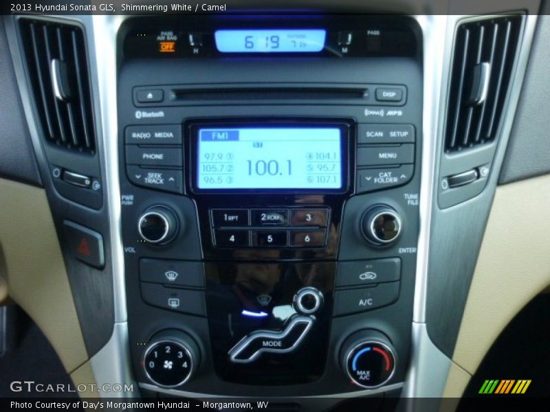 Shimmering White / Camel 2013 Hyundai Sonata GLS