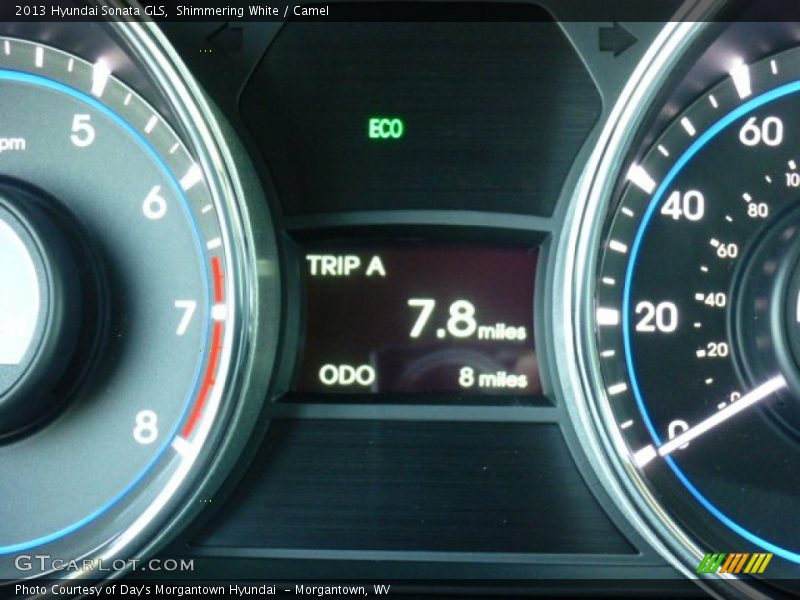 Shimmering White / Camel 2013 Hyundai Sonata GLS