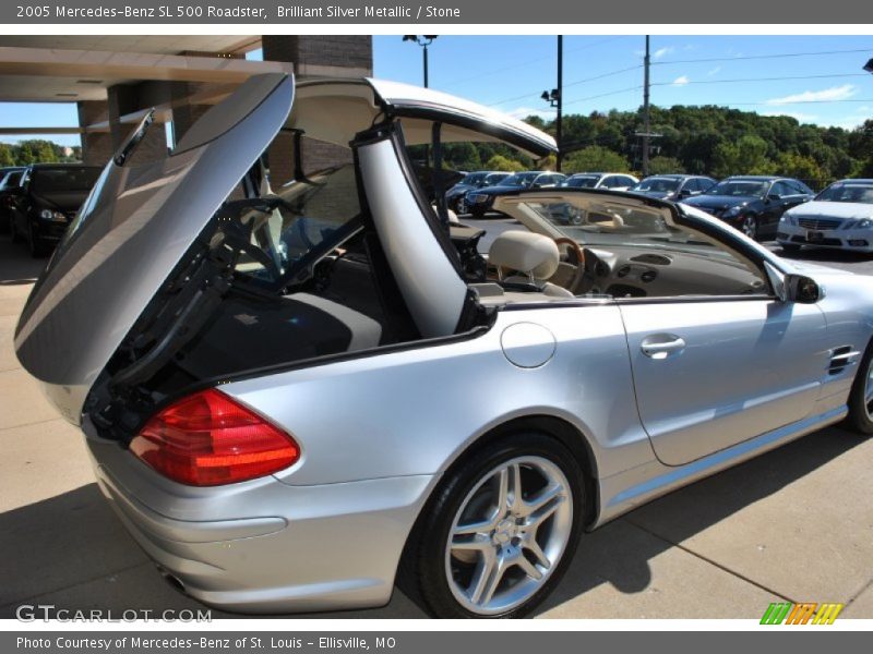 Brilliant Silver Metallic / Stone 2005 Mercedes-Benz SL 500 Roadster