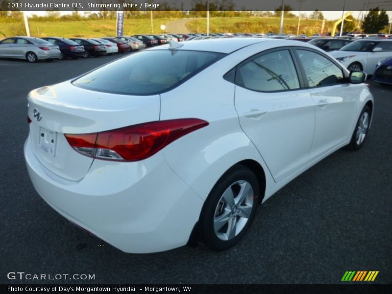 Shimmering White / Beige 2013 Hyundai Elantra GLS