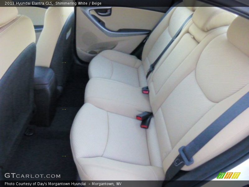 Shimmering White / Beige 2013 Hyundai Elantra GLS