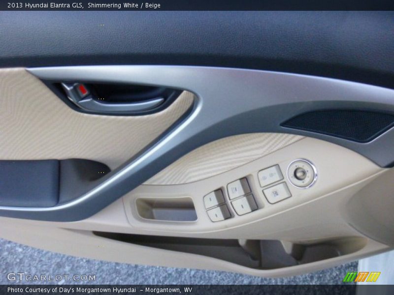 Shimmering White / Beige 2013 Hyundai Elantra GLS
