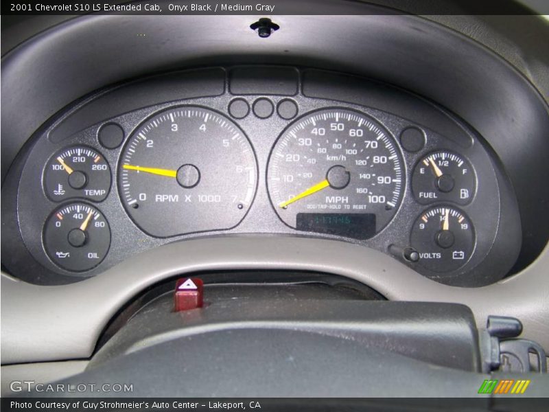 Onyx Black / Medium Gray 2001 Chevrolet S10 LS Extended Cab