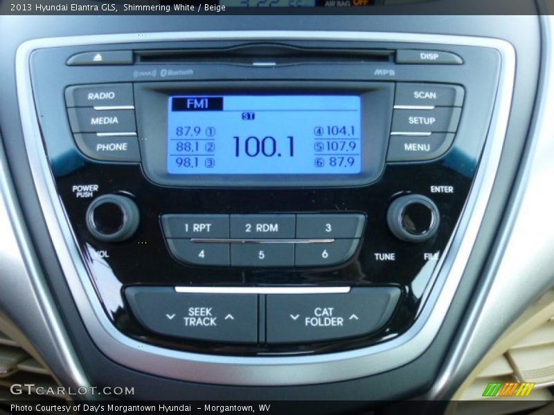 Shimmering White / Beige 2013 Hyundai Elantra GLS