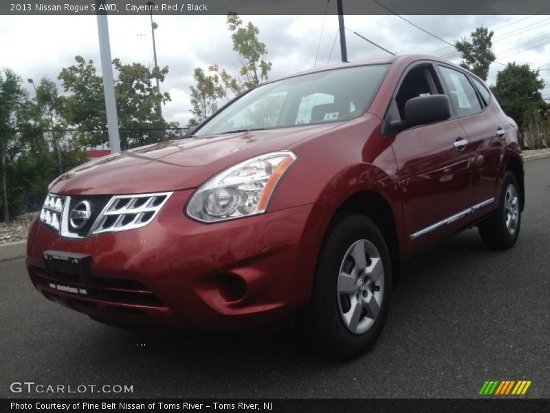 Cayenne Red / Black 2013 Nissan Rogue S AWD