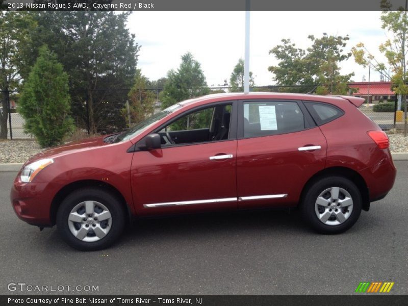 Cayenne Red / Black 2013 Nissan Rogue S AWD