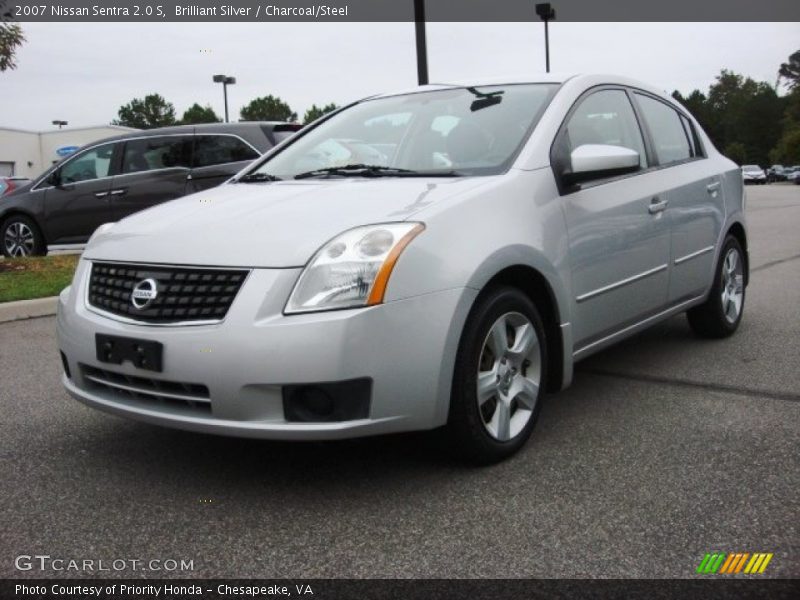 Brilliant Silver / Charcoal/Steel 2007 Nissan Sentra 2.0 S