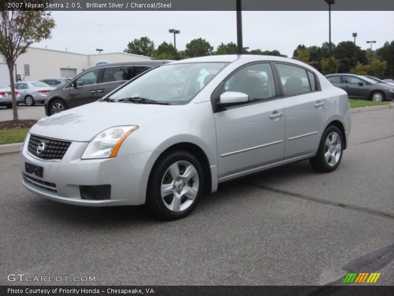 Brilliant Silver / Charcoal/Steel 2007 Nissan Sentra 2.0 S