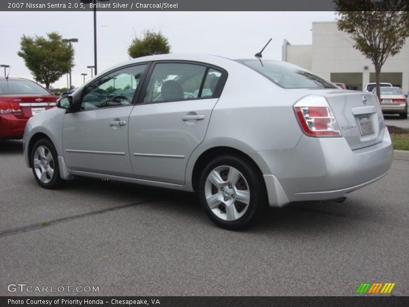 Brilliant Silver / Charcoal/Steel 2007 Nissan Sentra 2.0 S