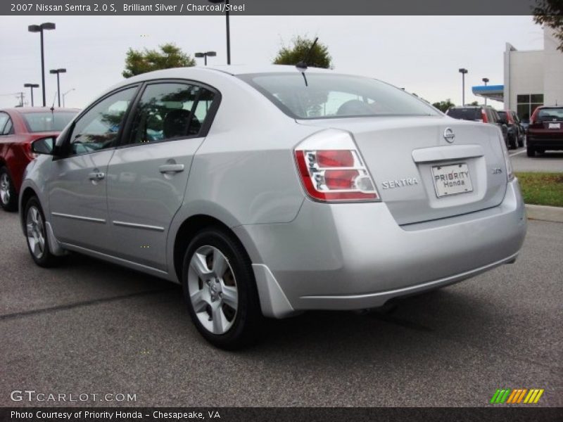 Brilliant Silver / Charcoal/Steel 2007 Nissan Sentra 2.0 S