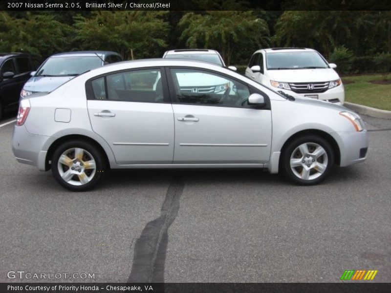 Brilliant Silver / Charcoal/Steel 2007 Nissan Sentra 2.0 S