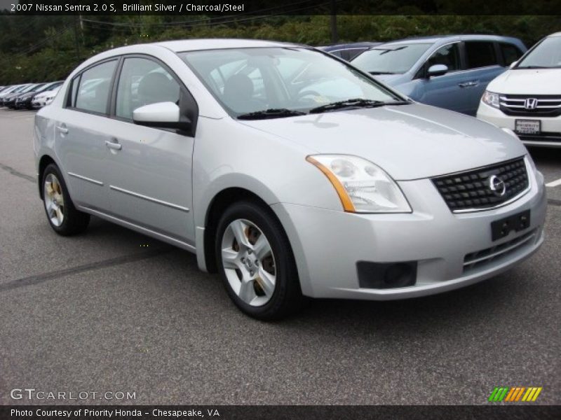 Brilliant Silver / Charcoal/Steel 2007 Nissan Sentra 2.0 S