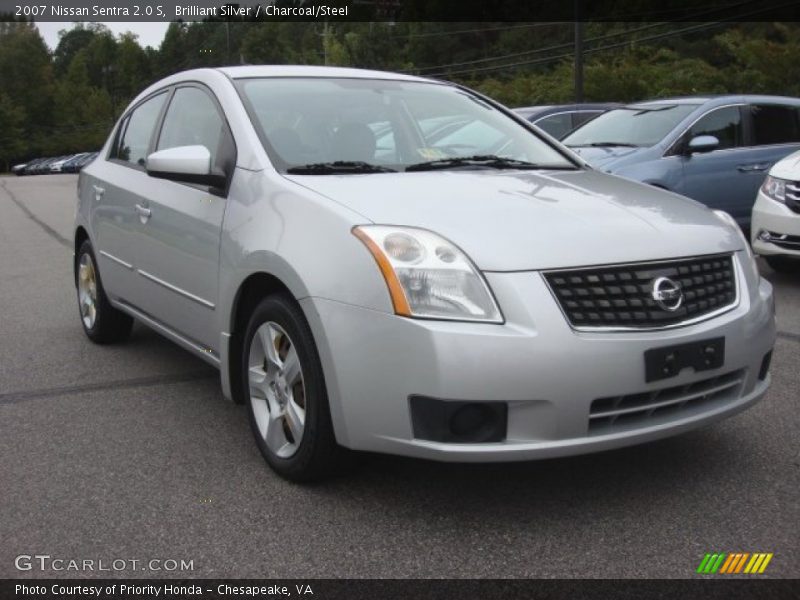 Brilliant Silver / Charcoal/Steel 2007 Nissan Sentra 2.0 S