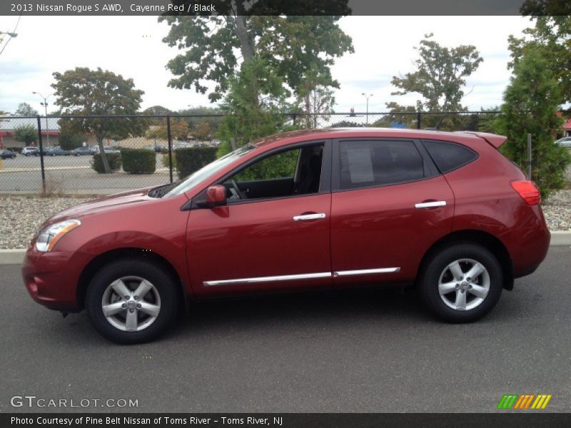 Cayenne Red / Black 2013 Nissan Rogue S AWD