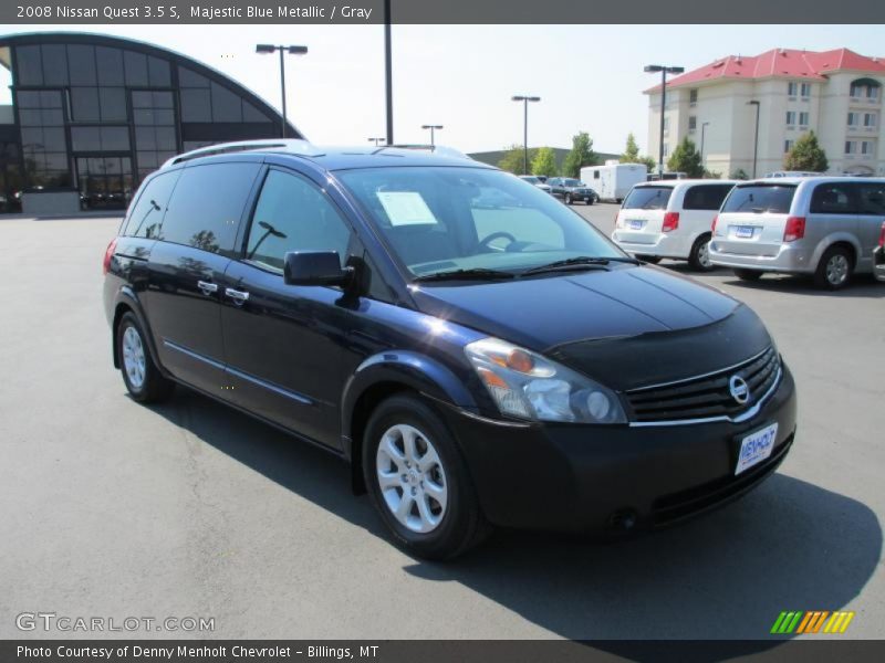 Majestic Blue Metallic / Gray 2008 Nissan Quest 3.5 S