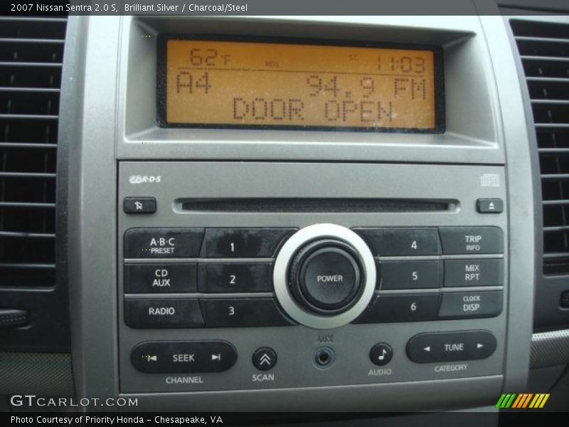 Brilliant Silver / Charcoal/Steel 2007 Nissan Sentra 2.0 S