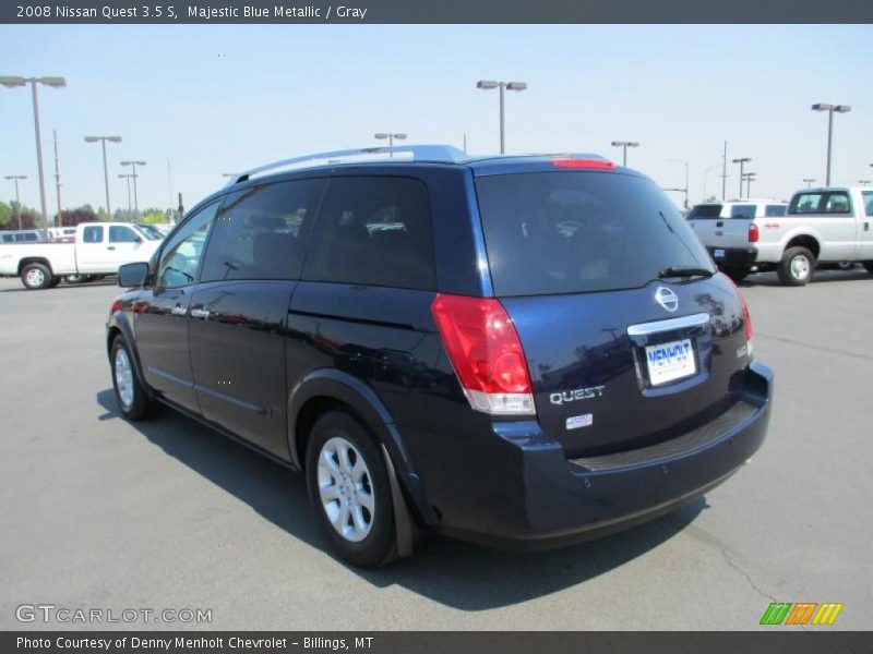 Majestic Blue Metallic / Gray 2008 Nissan Quest 3.5 S