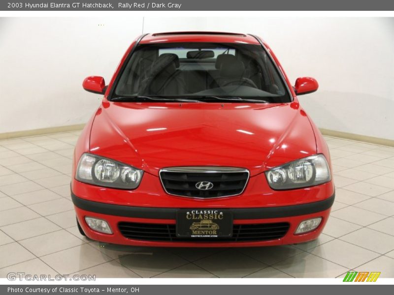 Rally Red / Dark Gray 2003 Hyundai Elantra GT Hatchback