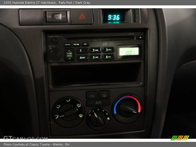 Rally Red / Dark Gray 2003 Hyundai Elantra GT Hatchback