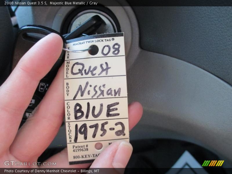 Majestic Blue Metallic / Gray 2008 Nissan Quest 3.5 S
