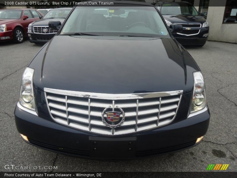 Blue Chip / Titanium/Dark Titanium 2008 Cadillac DTS Luxury
