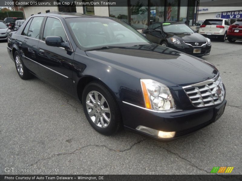 Blue Chip / Titanium/Dark Titanium 2008 Cadillac DTS Luxury