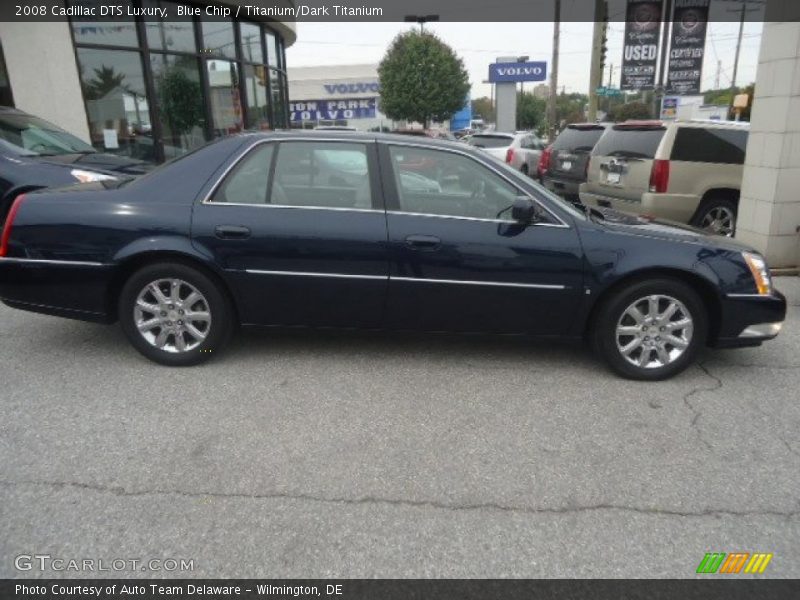 Blue Chip / Titanium/Dark Titanium 2008 Cadillac DTS Luxury