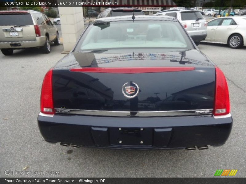 Blue Chip / Titanium/Dark Titanium 2008 Cadillac DTS Luxury