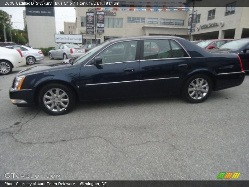Blue Chip / Titanium/Dark Titanium 2008 Cadillac DTS Luxury