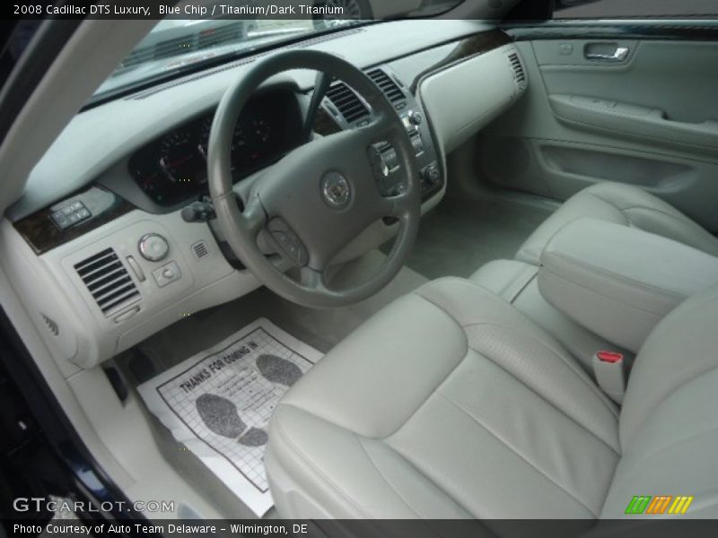 Blue Chip / Titanium/Dark Titanium 2008 Cadillac DTS Luxury