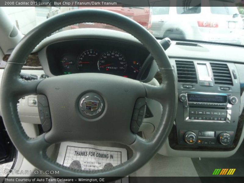 Blue Chip / Titanium/Dark Titanium 2008 Cadillac DTS Luxury