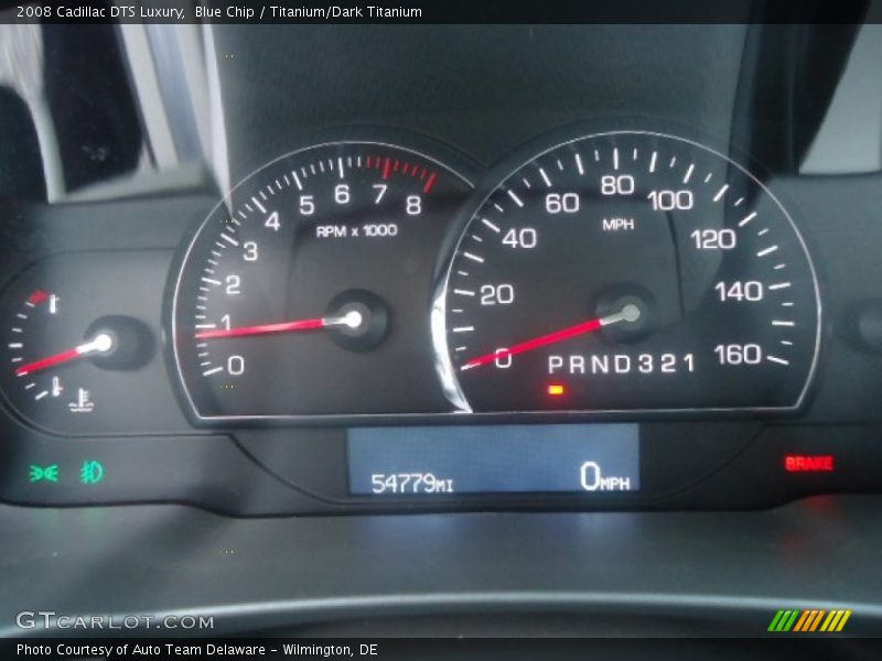 Blue Chip / Titanium/Dark Titanium 2008 Cadillac DTS Luxury